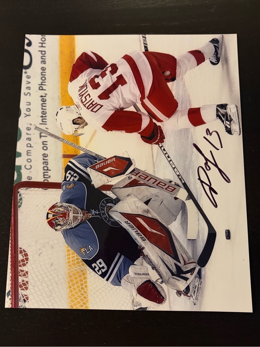 Pavel Datsyuk Detroit Red Wings Signed Autograph 8x10 Hockey Photo With COA